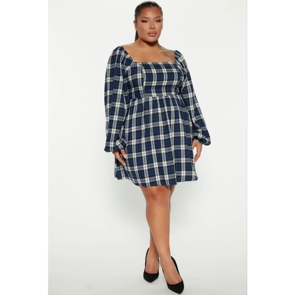 Fashion Nova | Eyes On Me Mini Dress - Plaid - Picture 2 of 3